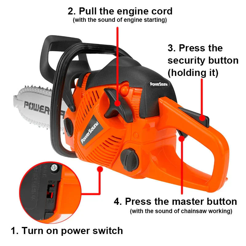 Zabawka piła łańcuchowa dla dzieci z dźwiękiem