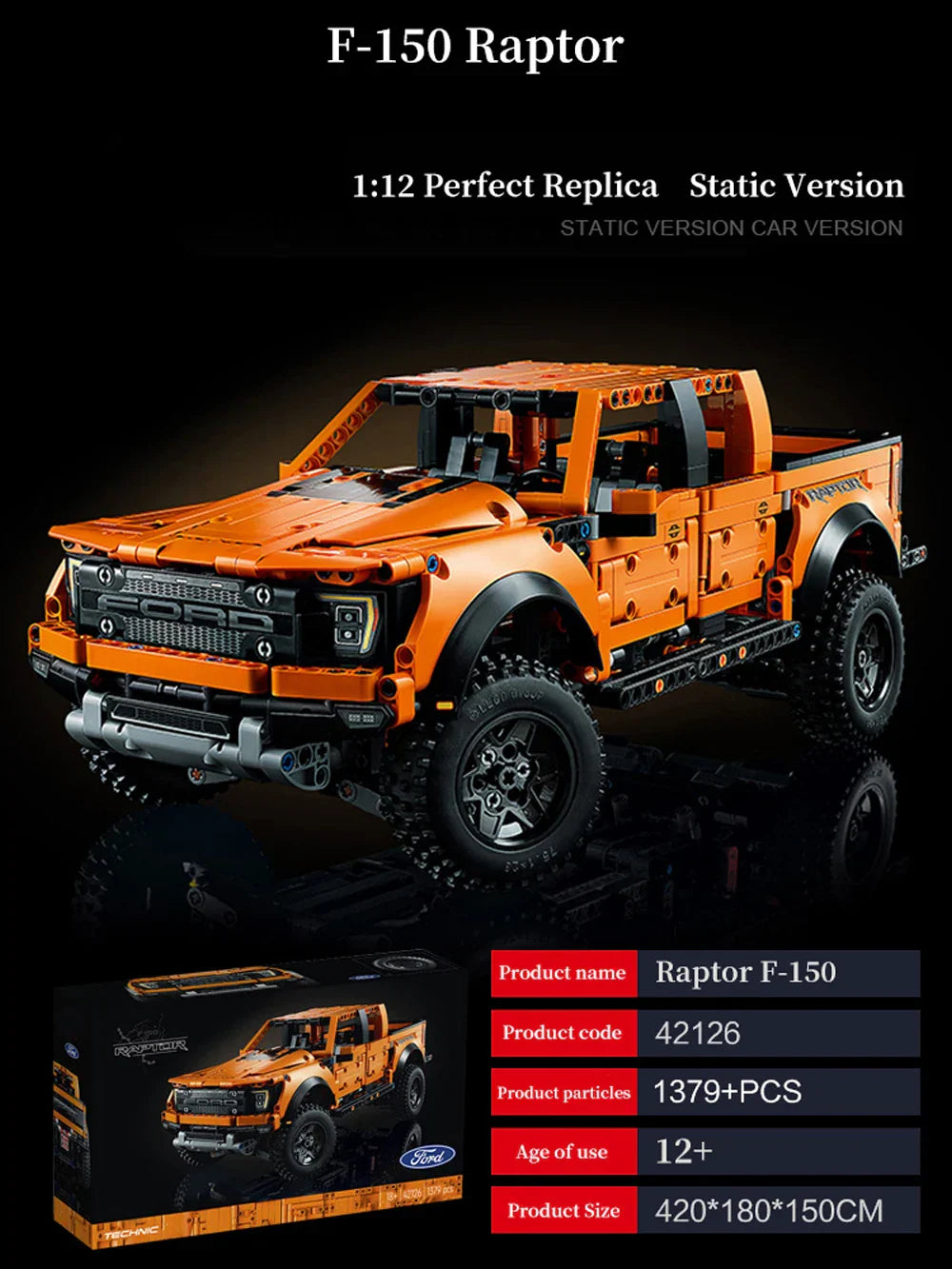 Klocki Ford Raptor F-150 1379 szt.